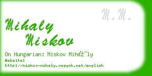 mihaly miskov business card